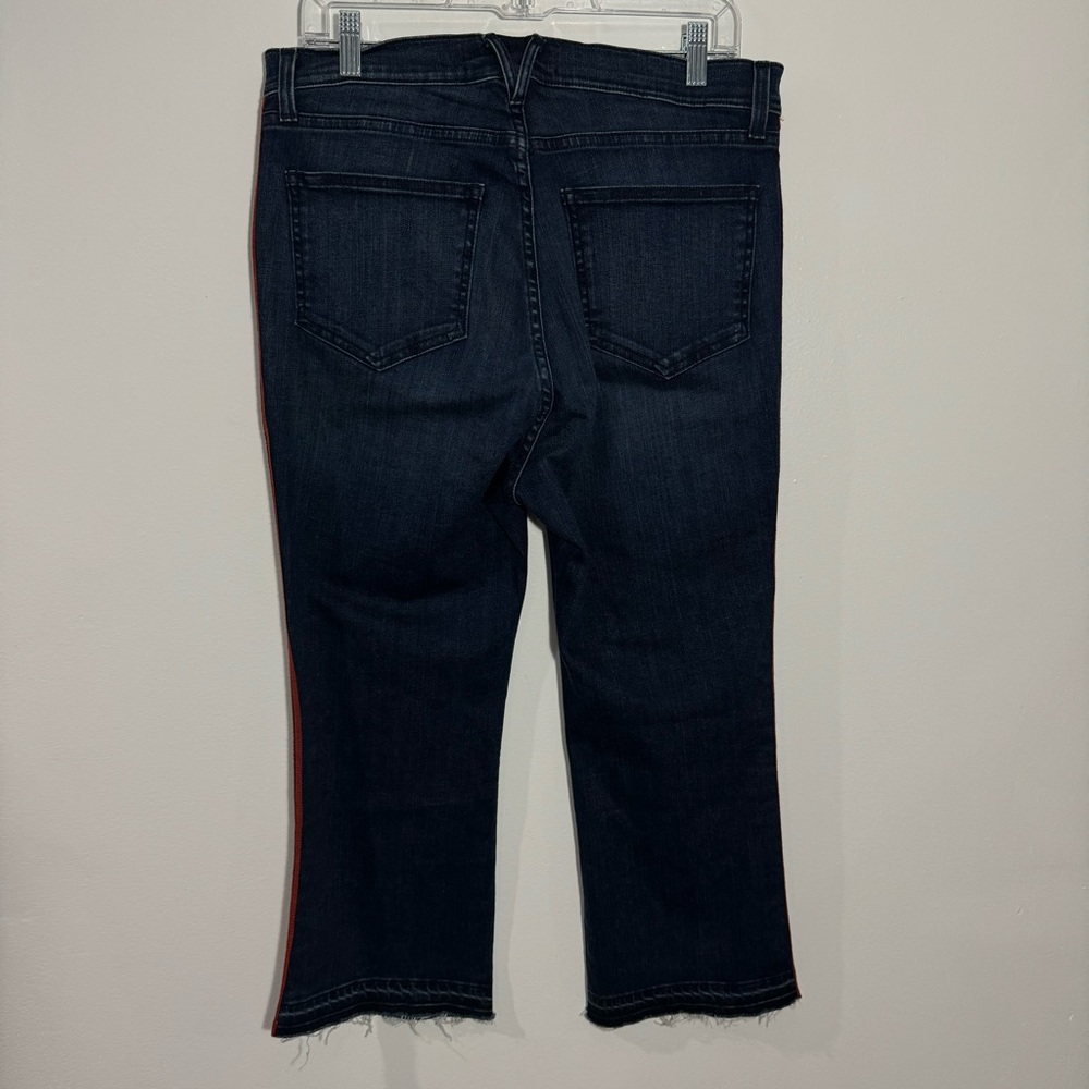 Veronica Beard Carolyn High Rise Baby Boot Jean Tuxedo Stripe Size 15 Casual - Picture 7 of 12